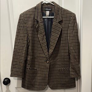 Sag Harbor Petite Houndstooth Blazer